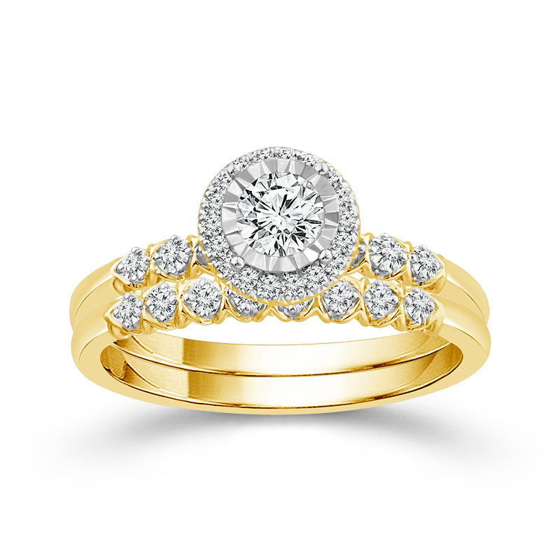 Diamond Bridal Set 0.5 Ct tw  10k White Gold