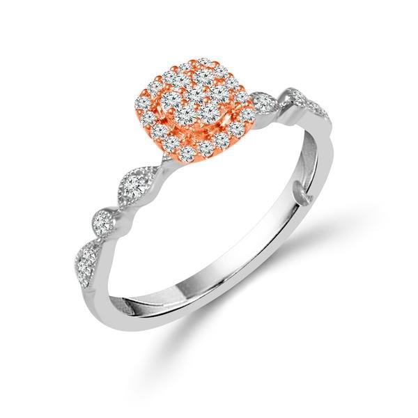 Diamond Bridal Set 0.33 Ct tw  10k White Gold