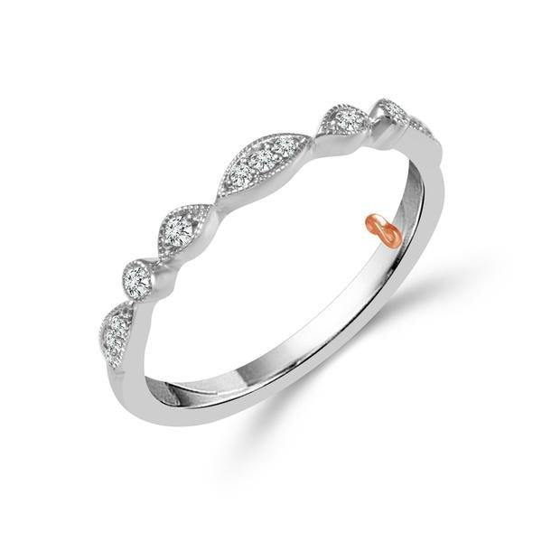 Diamond Bridal Set 0.33 ct tw 10k White Gold 10k Rose Gold