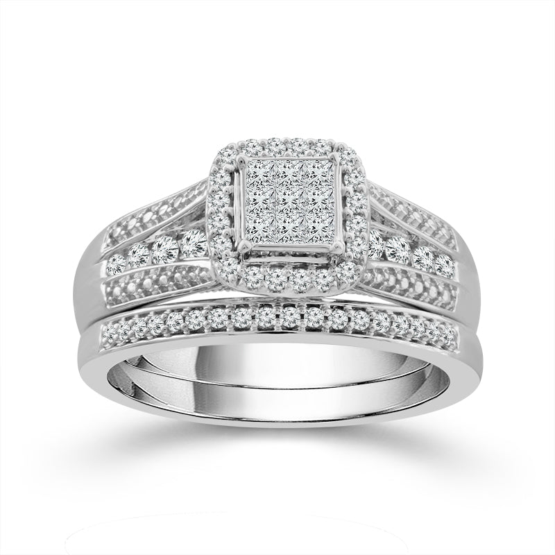 Diamond Bridal Set 0.5 Ct tw  10k White Gold