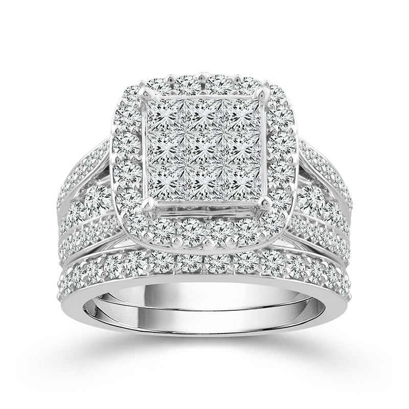 Diamond Engagement Ring 3 Ct tw  10k White Gold