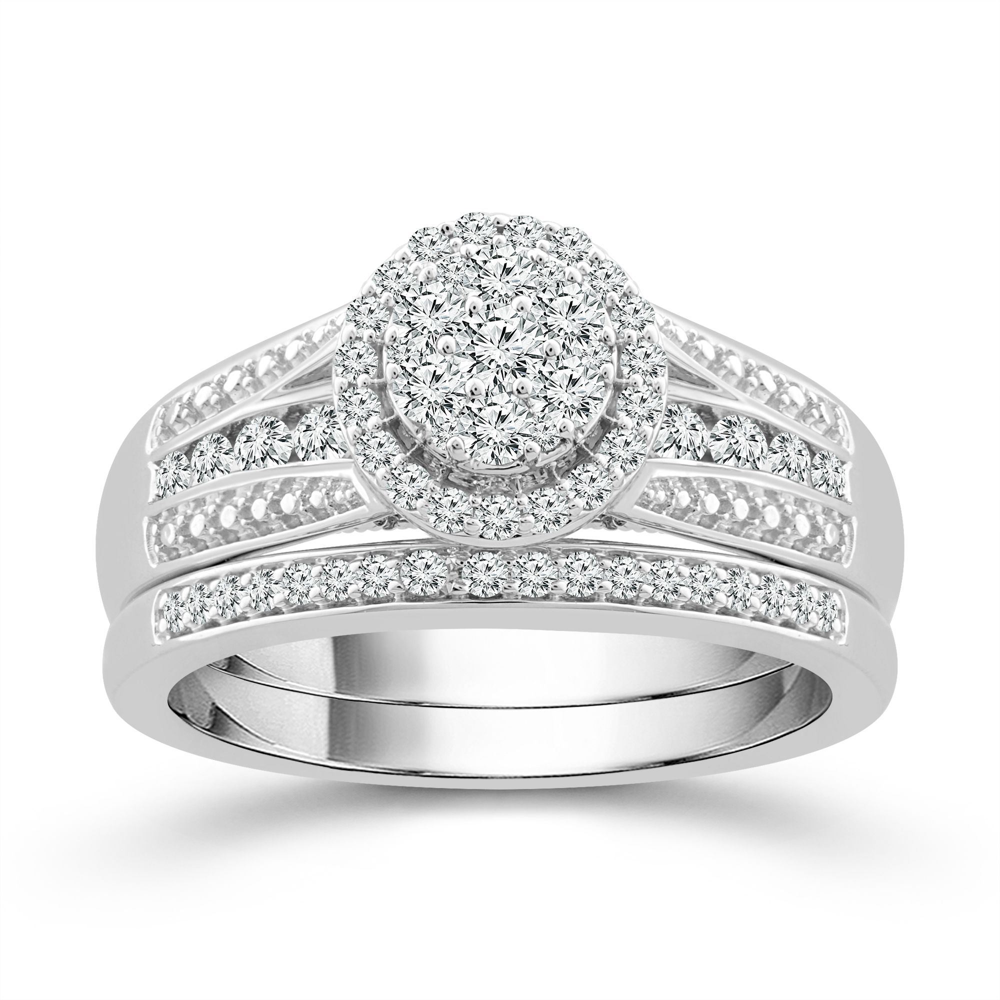Diamond Bridal Set 3 Ct tw  10k White Gold