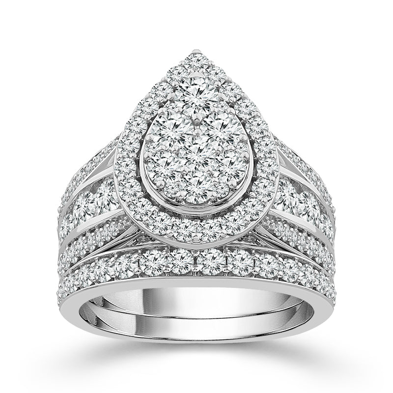 Diamond Bridal Set 1.5 Ct tw  10k White Gold