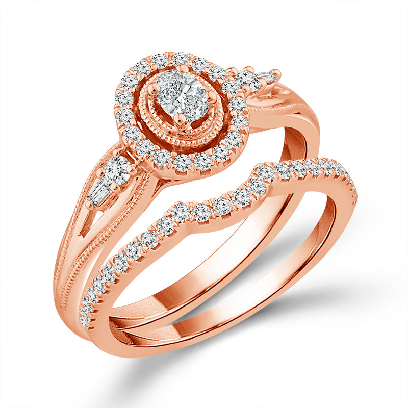 Diamond Bridal Set 0.4 Ct tw  10k White Gold