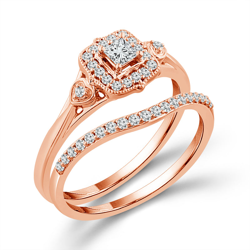 Diamond Bridal Set 0.33 Ct tw  10k White Gold