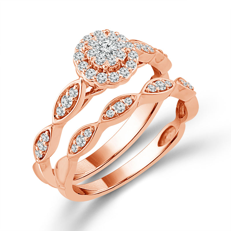 Diamond Bridal Set 0.4 Ct tw  10k White Gold