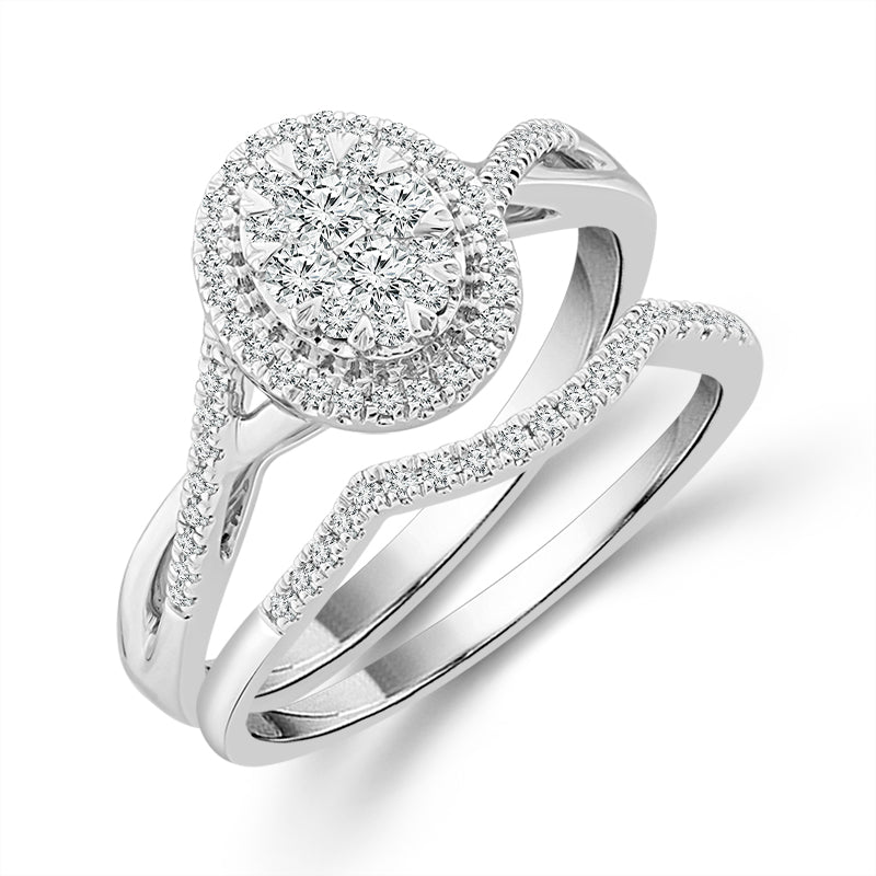 Diamond Bridal Set 0.4 Ct tw  10k White Gold