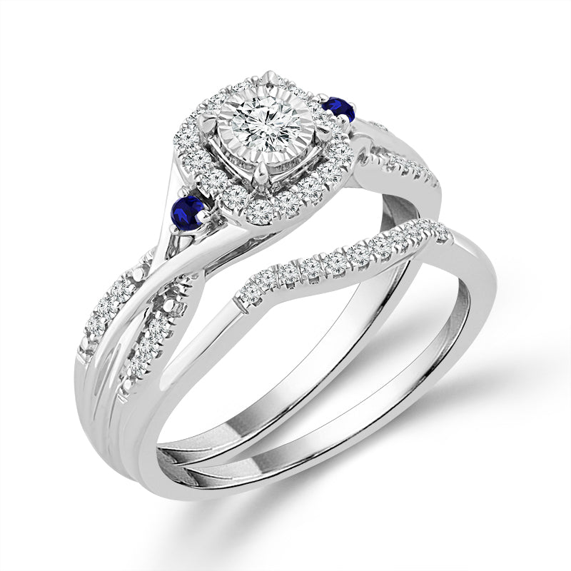 Diamond Bridal Set 0.33 Ct tw  10k White Gold