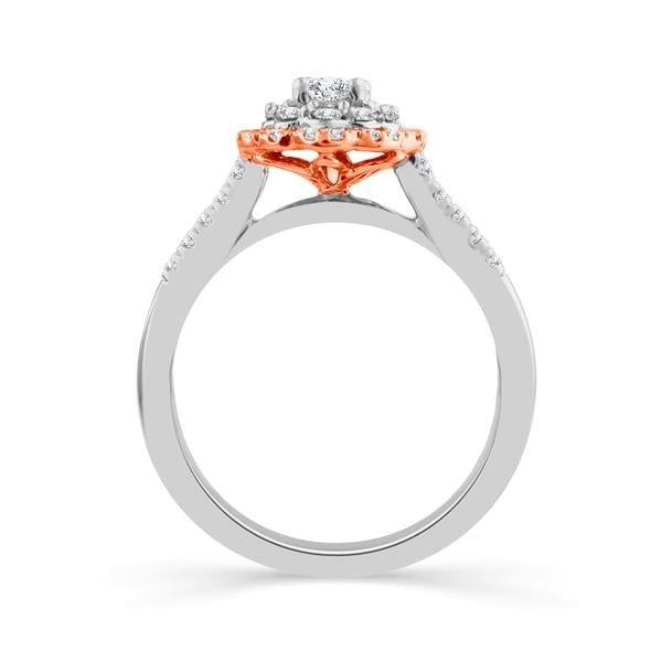 Diamond Engagement Ring 0.75 Ct tw  14k White Gold