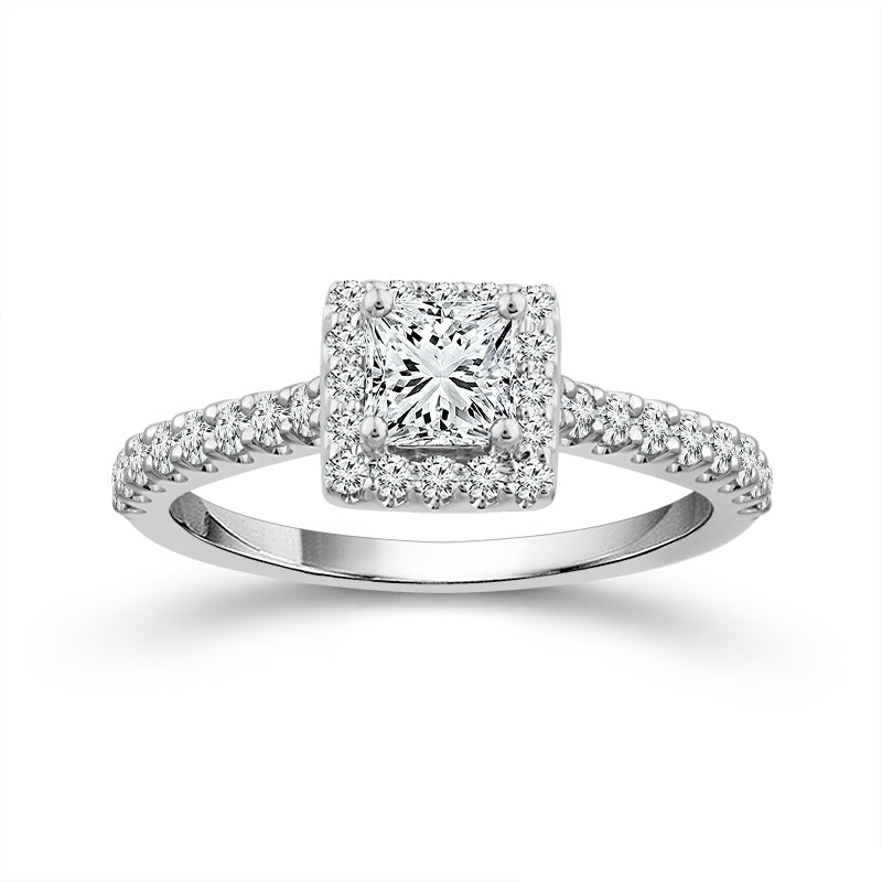 Diamond Engagement Ring 1 Ct tw  14k White Gold