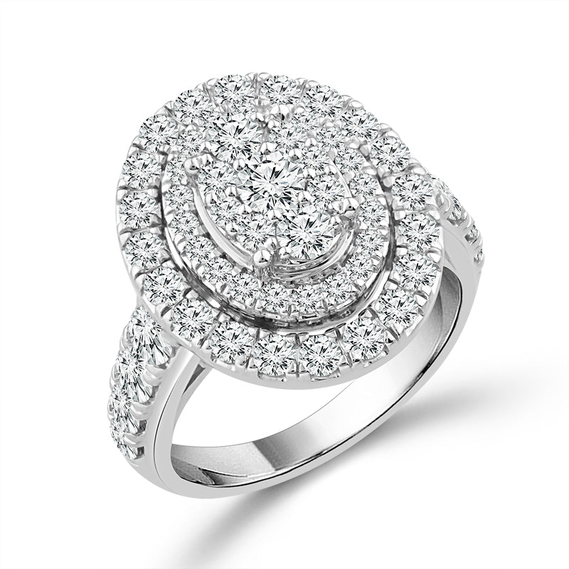 Diamond Engagement Ring 2 Ct tw  10k White Gold
