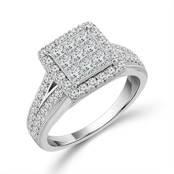 Diamond Engagement Ring 1 Ct tw  10k White Gold