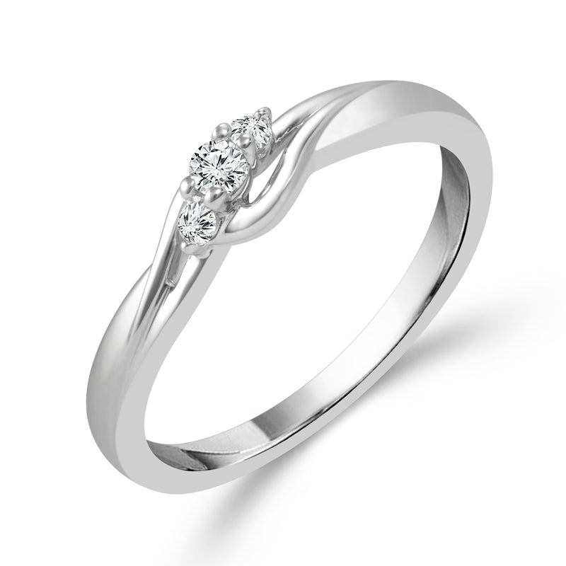 Diamond Fashion Rings 0.08 Ct tw  Silver Silver