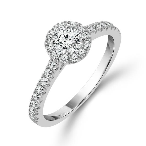 Diamond Engagement Ring 0.5 Ct tw  14k White Gold