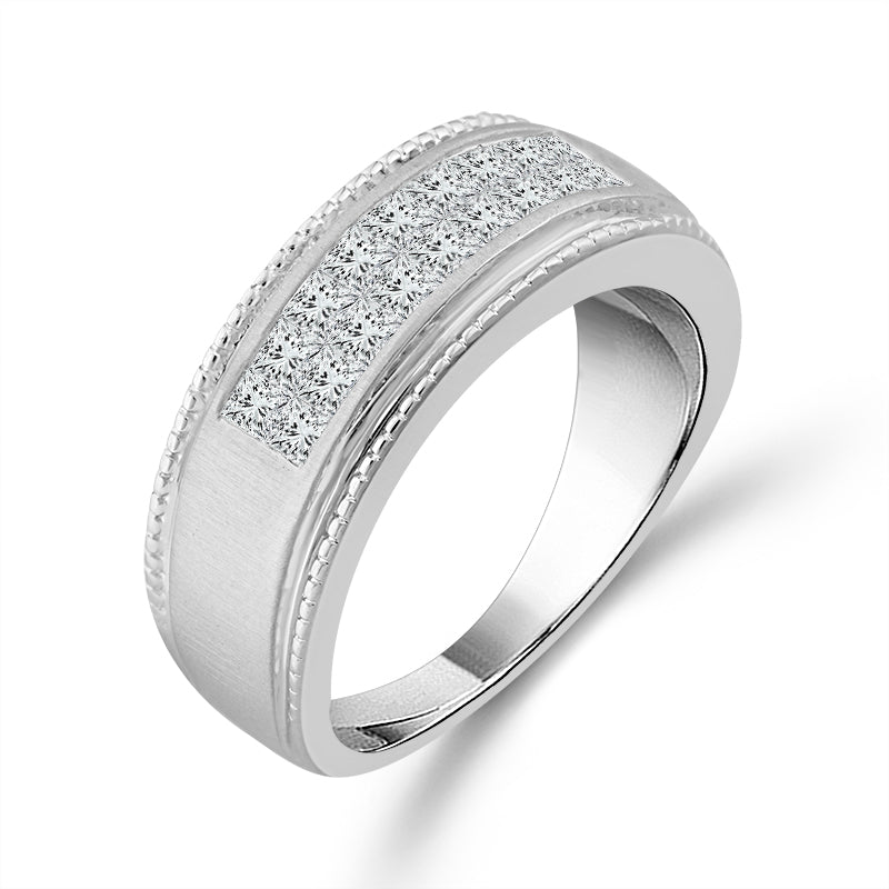 Diamond Mens Rings 1 ct tw 10k White Gold