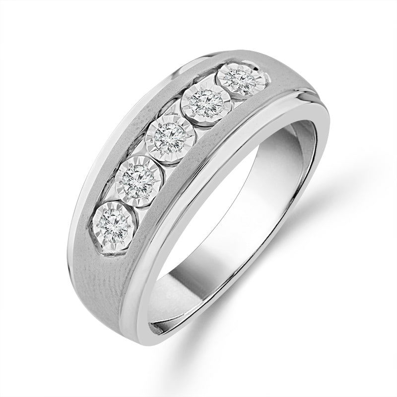 Diamond Mens Rings 0.25 ct tw 10k White Gold
