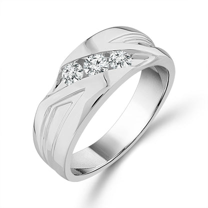 Diamond Mens Rings 0.5 ct tw 10k White Gold