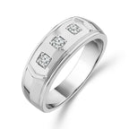 Diamond Mens Rings 0.17 ct tw 10k White Gold