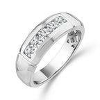 Diamond Mens Rings 0.65 ct tw 10k White Gold