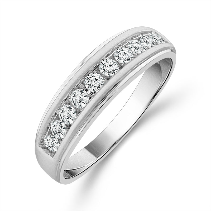Diamond Mens Rings 0.5 Ct tw  10k White Gold