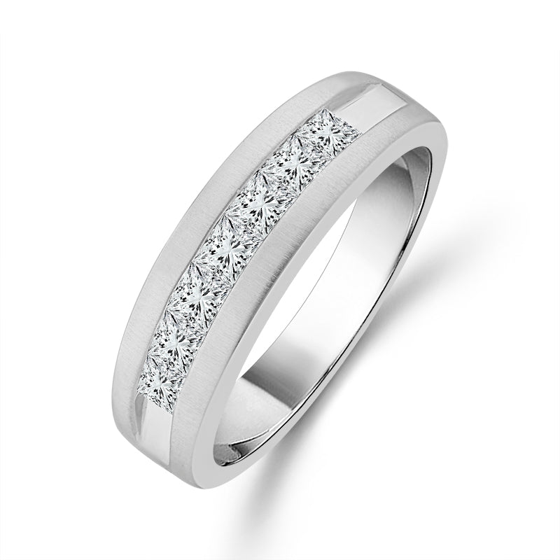 Diamond Mens Rings 1 ct tw 10k White Gold