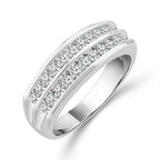 Diamond Mens Rings 0.75 ct tw 10k White Gold