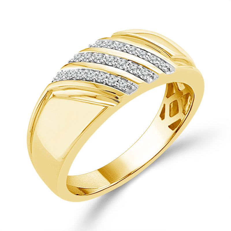 Diamond Mens Rings 0.2 ct tw 10k White Gold