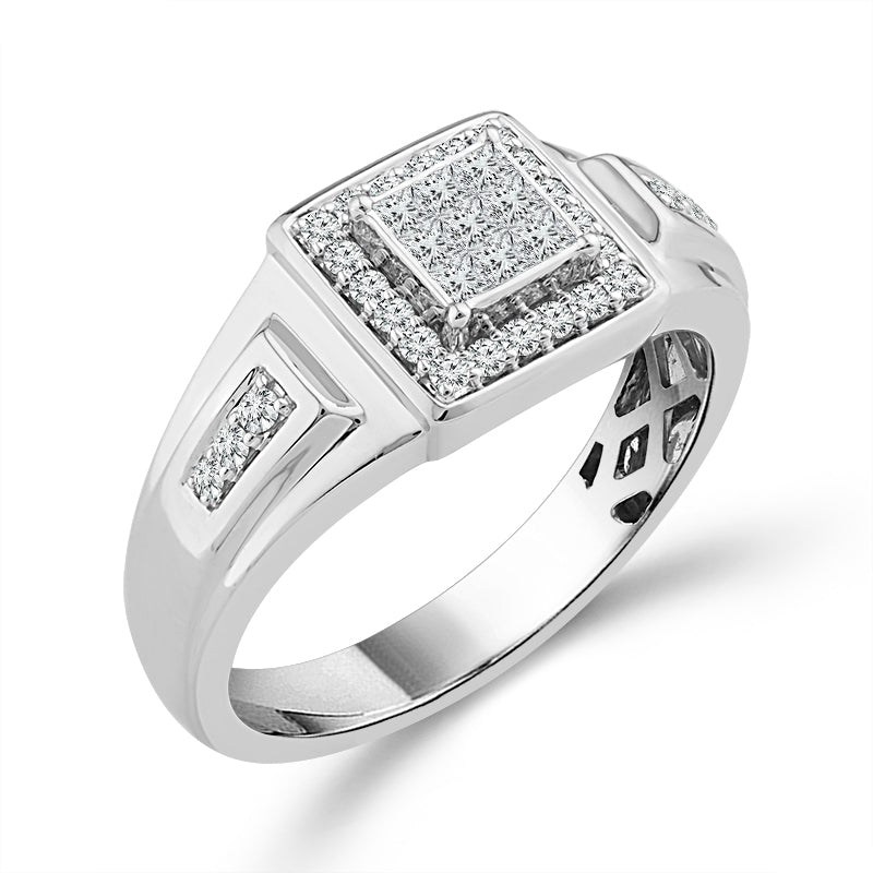 Diamond Mens Rings 0.5 ct tw 10k White Gold