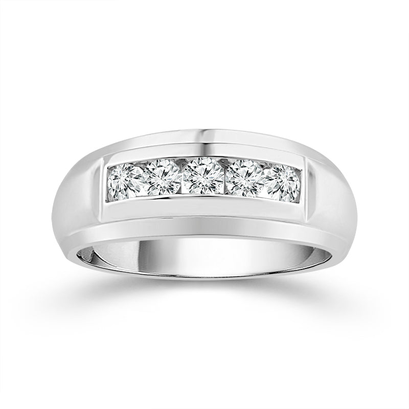 Diamond Mens Rings 0.65 ct tw 10k White Gold