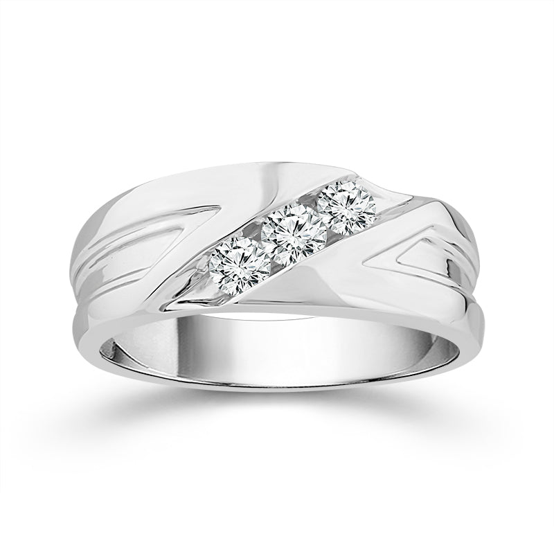 Diamond Mens Rings 0.5 ct tw 10k White Gold