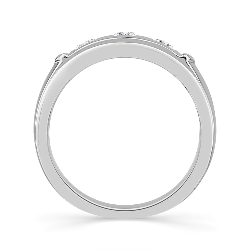 Diamond Mens Rings 0.17 ct tw 10k White Gold
