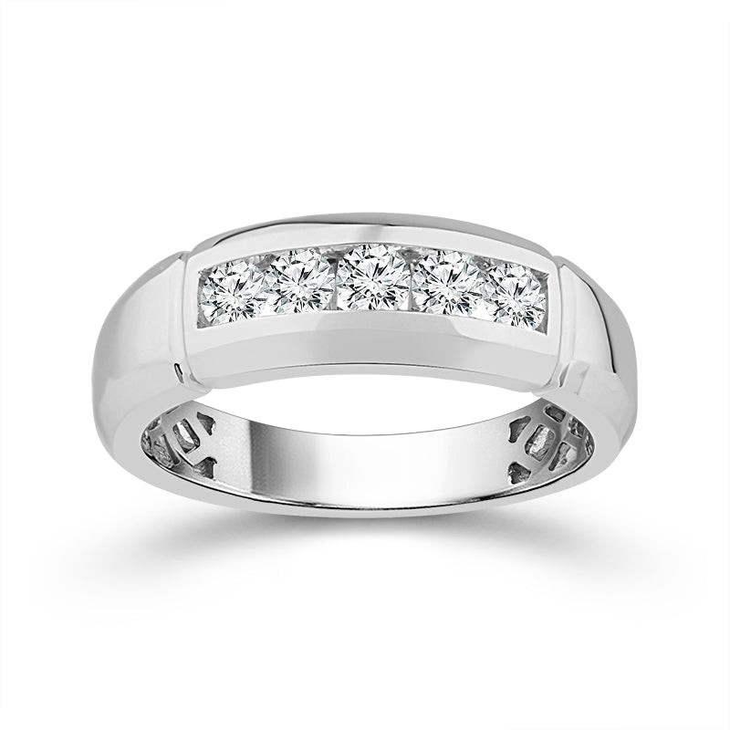 Diamond Mens Rings 0.65 ct tw 10k White Gold
