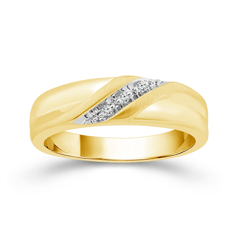 Diamond Mens Rings 0.02 ct tw 10k White Gold