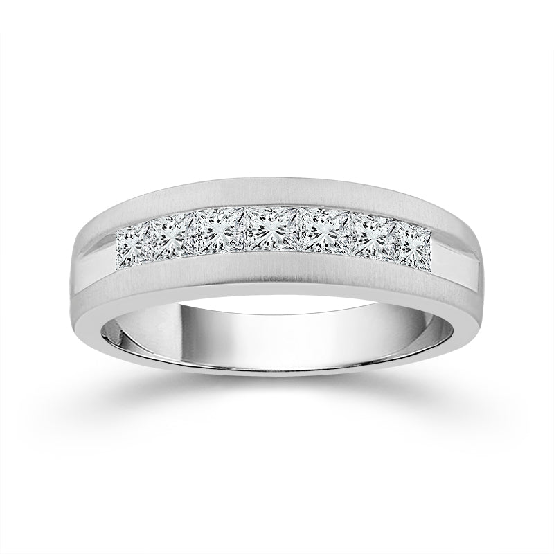 Diamond Mens Rings 1 ct tw 10k White Gold