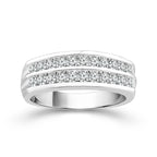 Diamond Mens Rings 0.75 ct tw 10k White Gold