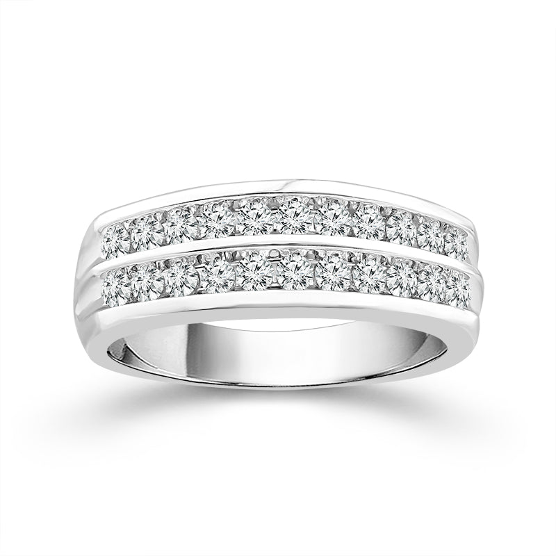 Diamond Mens Rings 0.75 ct tw 10k White Gold