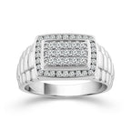 Diamond Mens Rings 0.65 ct tw 10k White Gold