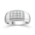 Diamond Mens Rings 0.65 ct tw 10k White Gold