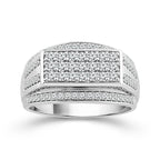 Diamond Mens Rings 1 ct tw 10k White Gold
