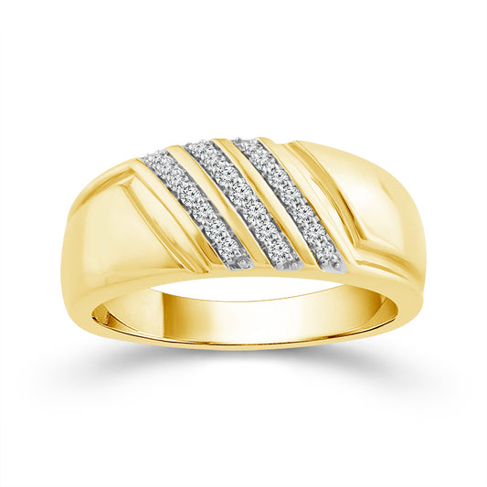 Diamond Mens Rings 0.2 ct tw 10k White Gold