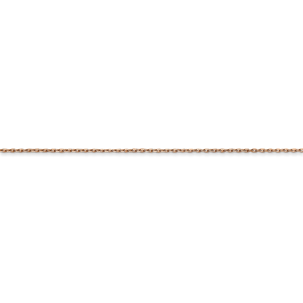 14k Rose Gold .8mm D/C Cable Chain