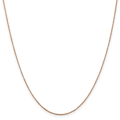 14k Rose Gold .8mm D/C Cable Chain