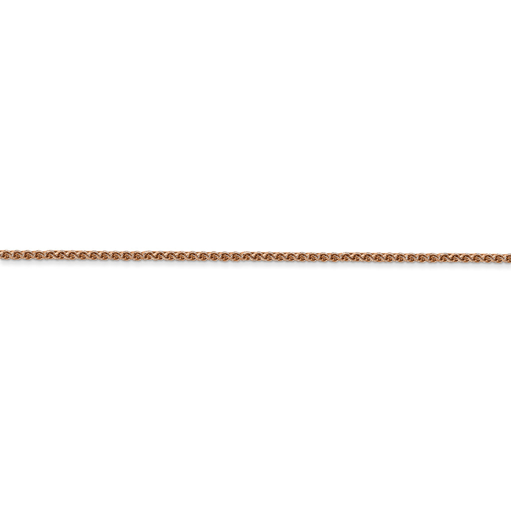 14k Rose Gold 1.25mm D/C Spiga Chain