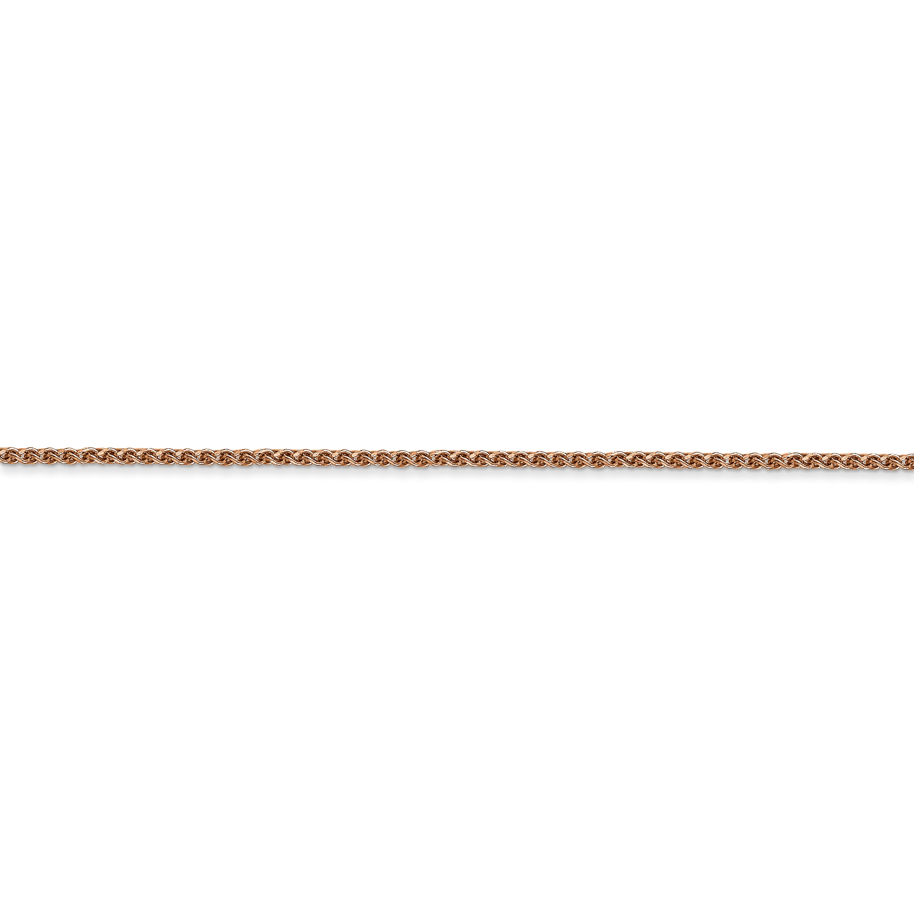 14k Rose Gold 1.25mm D/C Spiga Chain