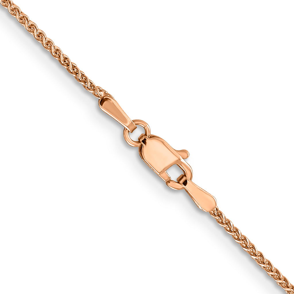 14k Rose Gold 1.25mm D/C Spiga Chain