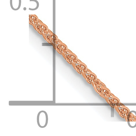 14k Rose Gold 1.25mm D/C Spiga Chain