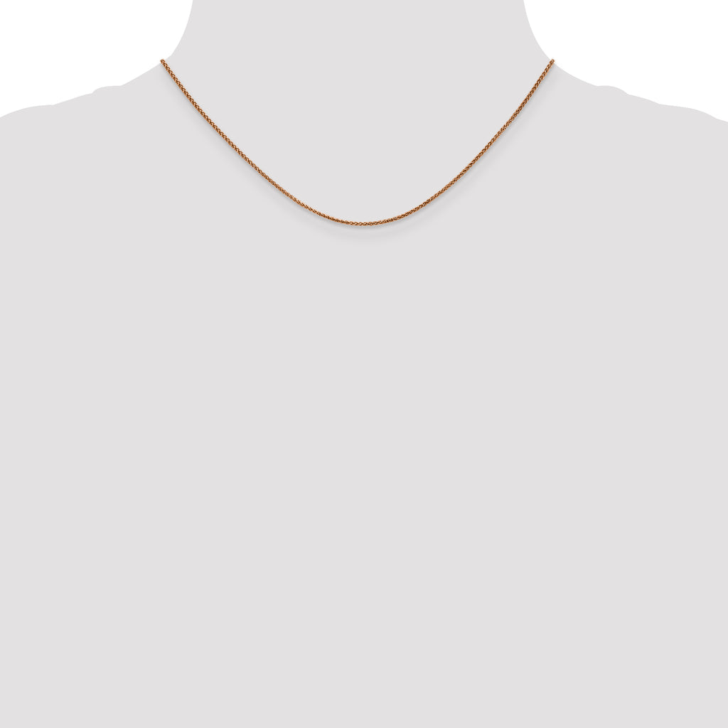 14k Rose Gold 1.25mm D/C Spiga Chain