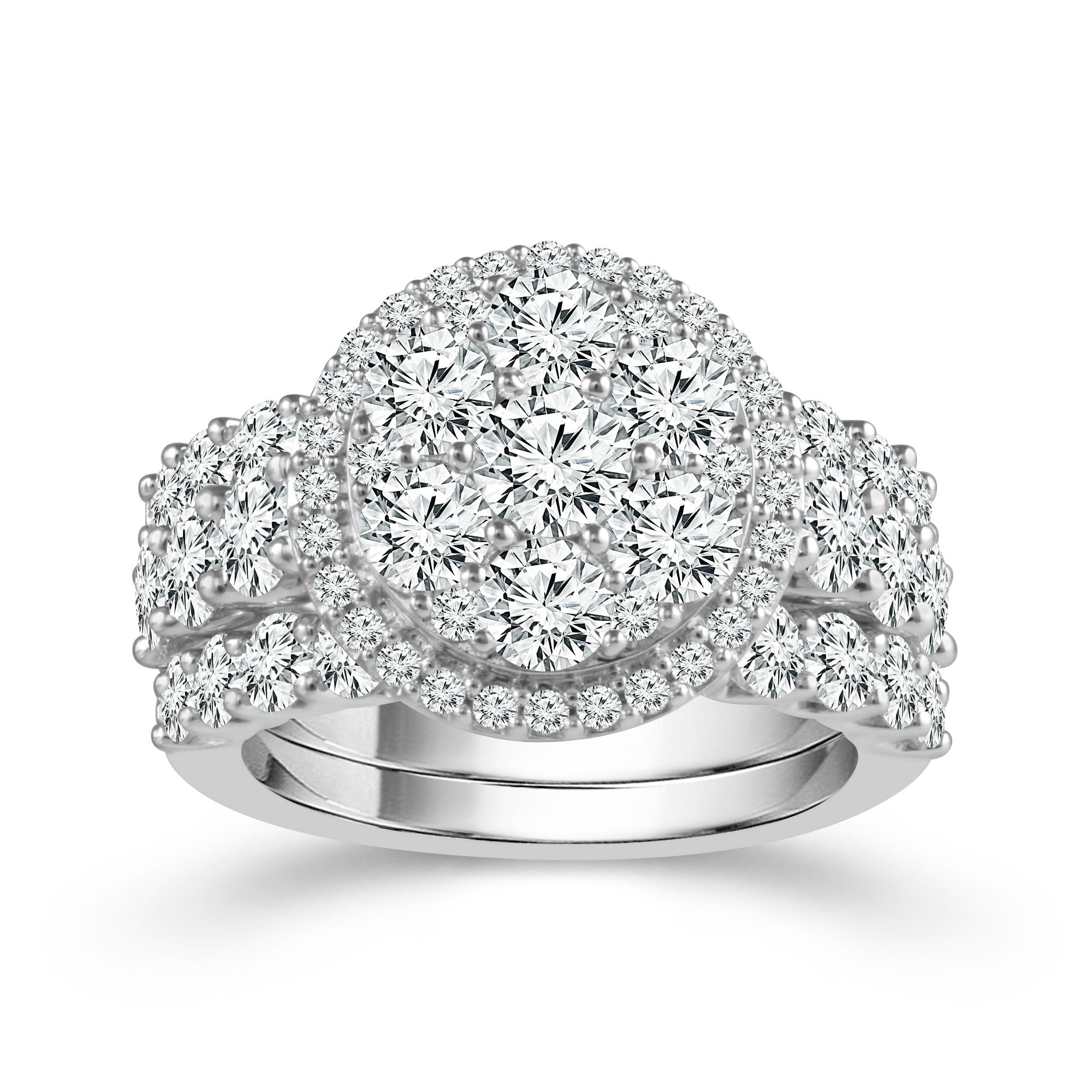 Diamond Bridal Set 2 Ct tw  14k White Gold