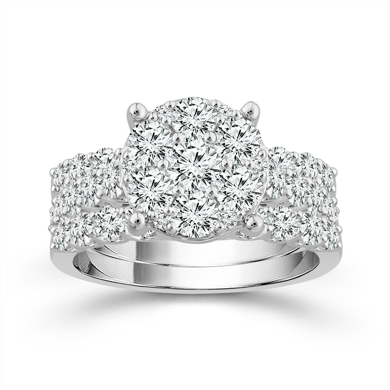Diamond Bridal Set 4 Ct tw  10k White Gold