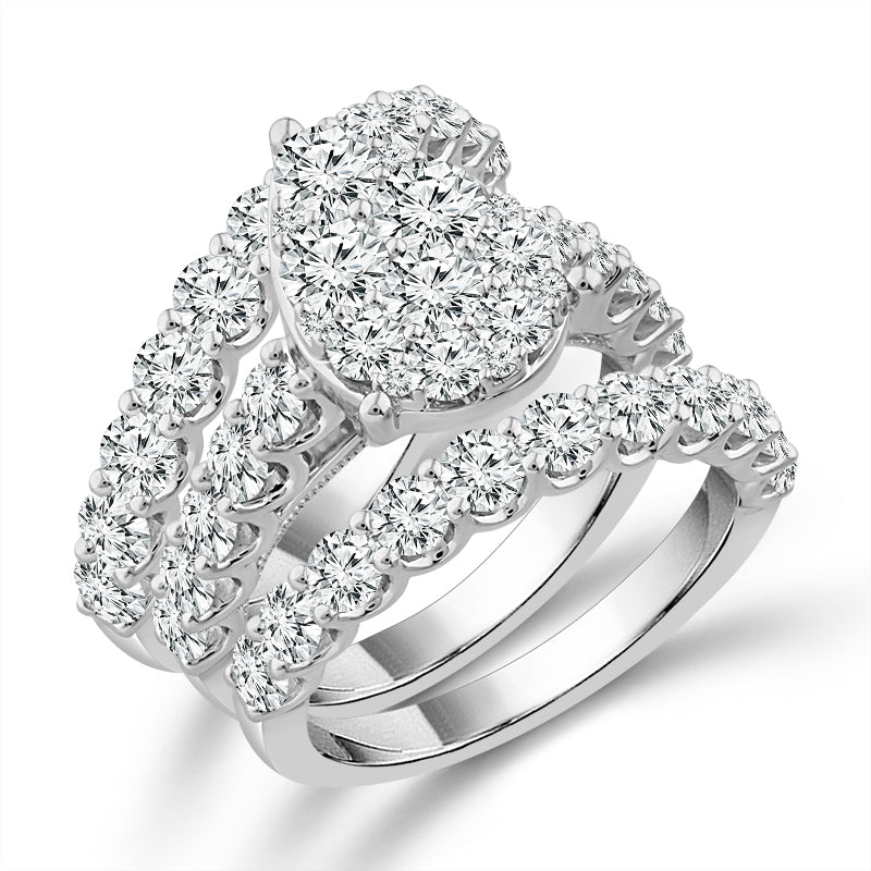 Diamond Bridal Set 4 Ct tw  10k White Gold